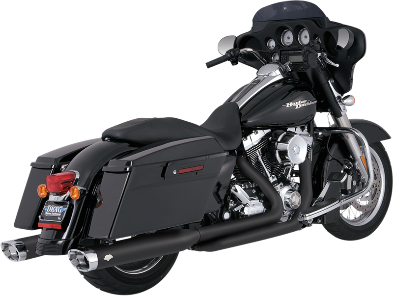 VANCE & HINES Dual Headpipes for '09-'16 FL - Black 46752