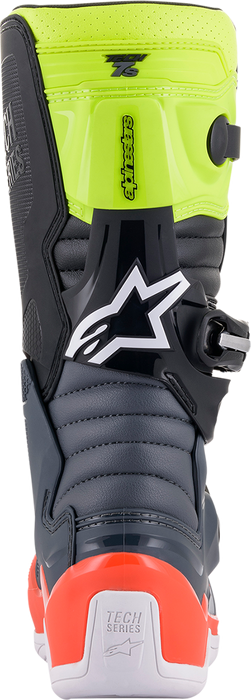 ALPINESTARS Youth Tech 7S Boots - Black/Gray/Red/White/Yellow - US 4 2015017-9058-4