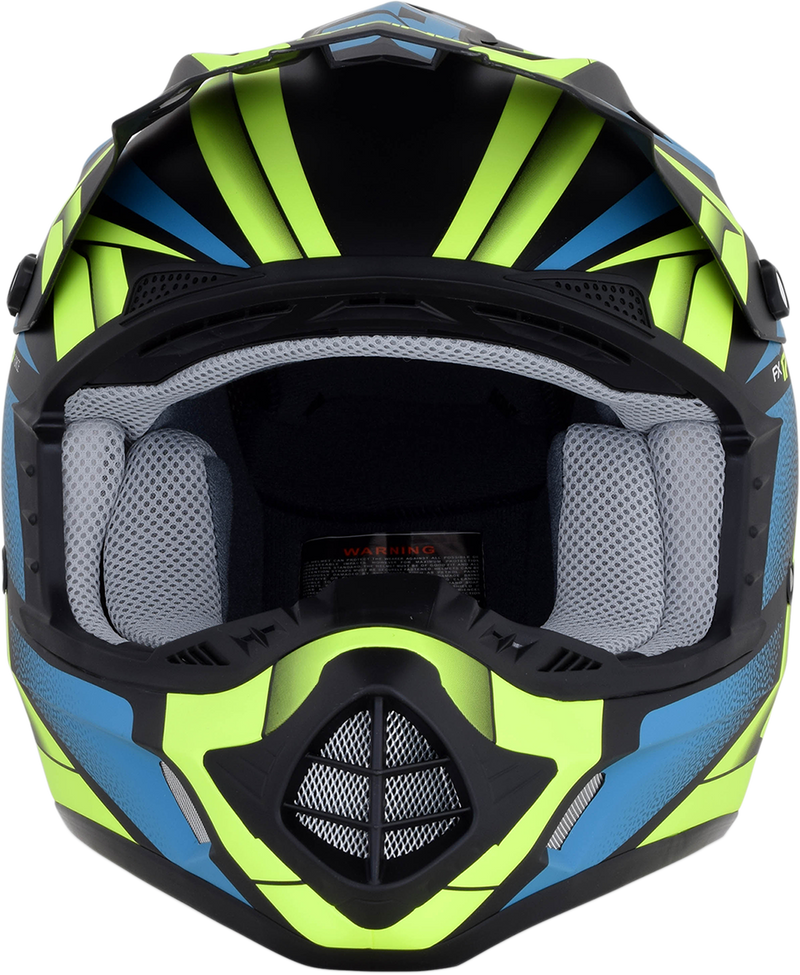 AFX FX-17 Motorcycle Helmet - Force - Matte Black/Green/Blue - 2XL 0110-5218