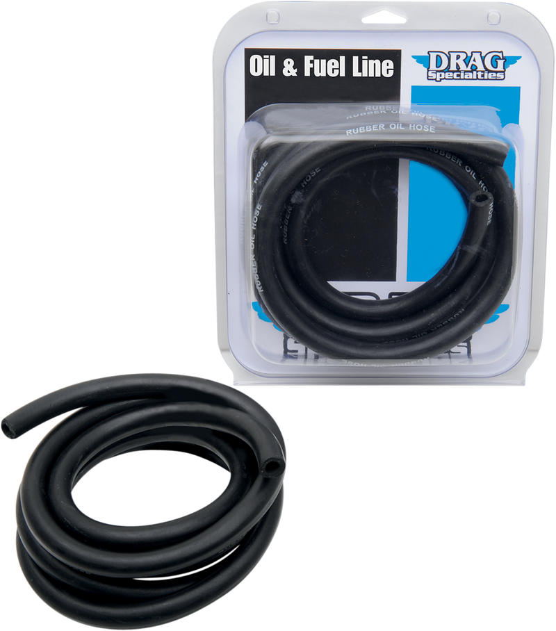 DRAG SPECIALTIES Oil Line - Black - 3/8" - 8' DOH-0388