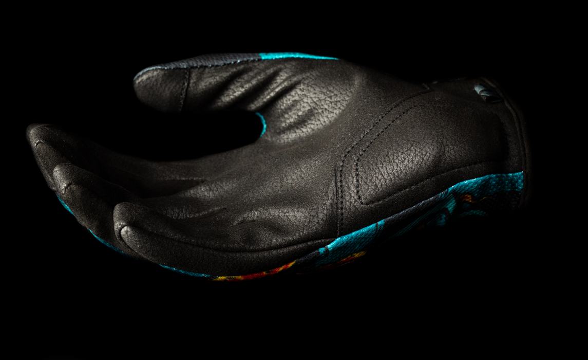 ICON Hooligan™ Munchies Motorcycle Gloves - Teal - 2XL 3301-4800