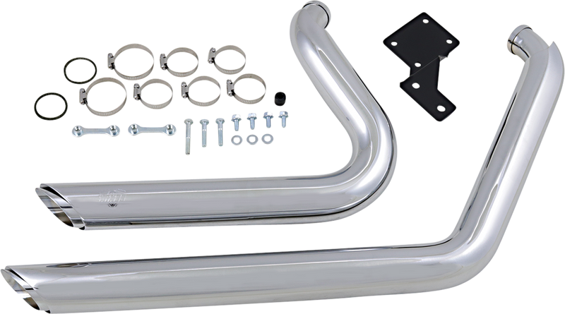 VANCE & HINES Shortshots Staggered Exhaust System - Chrome 17225