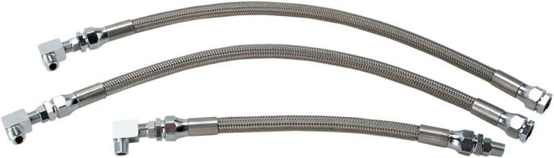 DRAG SPECIALTIES Oil Line Kit - Stainless Steel - Dyna 606100