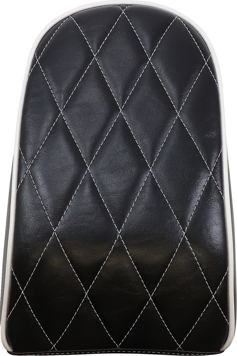 LE PERA Bare Bones Pillion Pad - Diamond - Black w/ White Stitch - FLFB/S '18-'22 LYO-007PDMWTP