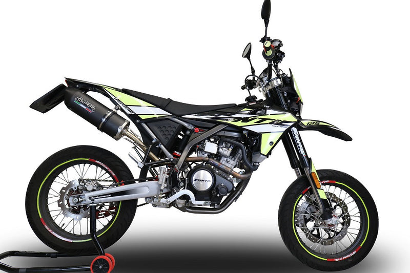 GPR Exhaust System Fantic Motor 125 M Performance 2019-2020, Furore Nero, Slip-on Exhaust Including Removable DB Killer and Link Pipe