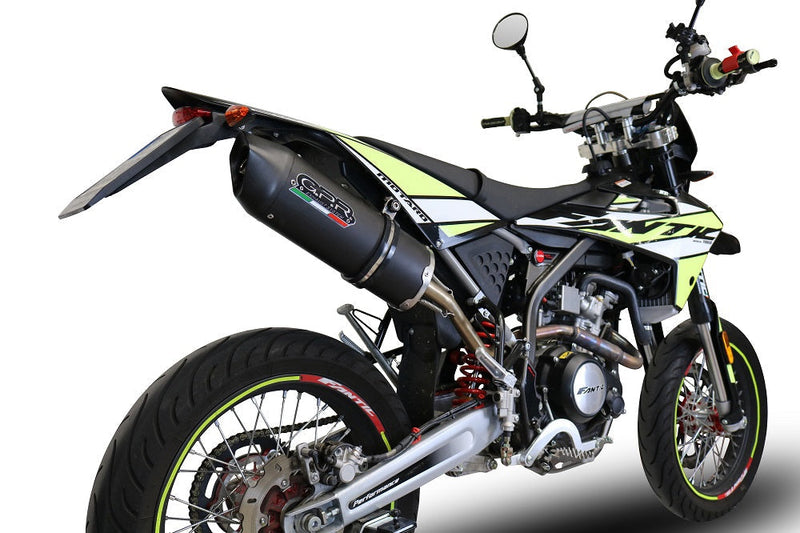 GPR Exhaust System Fantic Motor 125 M Performance 2019-2020, Furore Nero, Slip-on Exhaust Including Removable DB Killer and Link Pipe