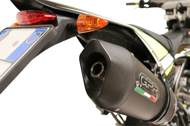 GPR Exhaust System Fantic Motor 125 M Performance 2019-2020, Furore Nero, Slip-on Exhaust Including Removable DB Killer and Link Pipe