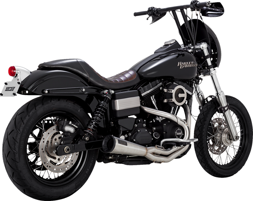 VANCE & HINES 2-into-1 Upsweep Exhaust System - Brushed - Stainless Steel 27325