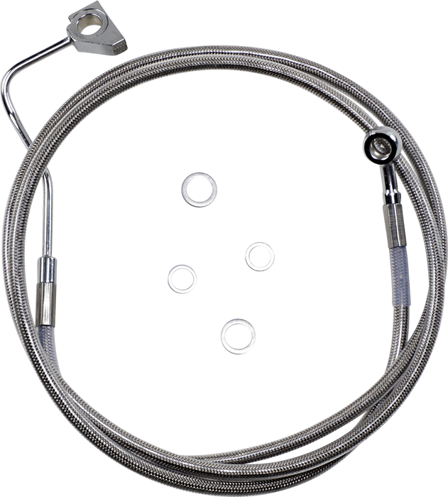 DRAG SPECIALTIES Brake Line - +4" - Stainless Steel - ABS 614220-4