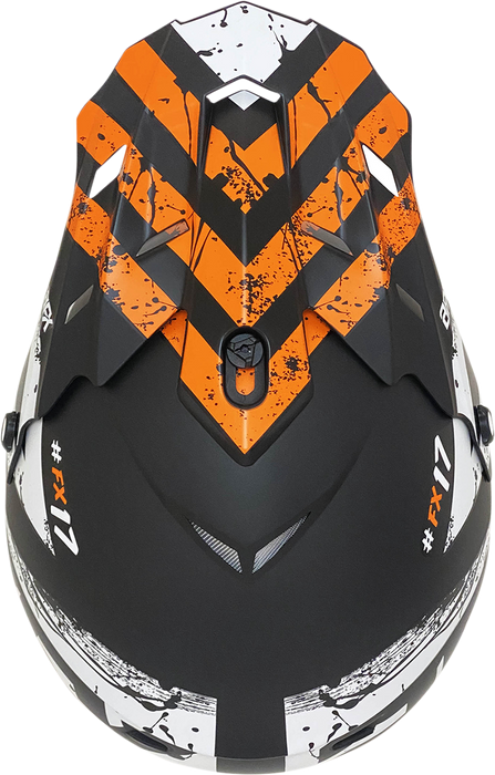 AFX FX-17Y Motorcycle Helmet - Attack - Matte Black/Orange - Medium 0111-1406