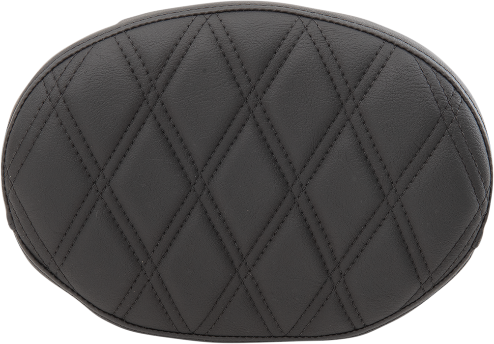 DRAG SPECIALTIES Backrest Pad - Oval - Double Diamond - Black 0822-0428