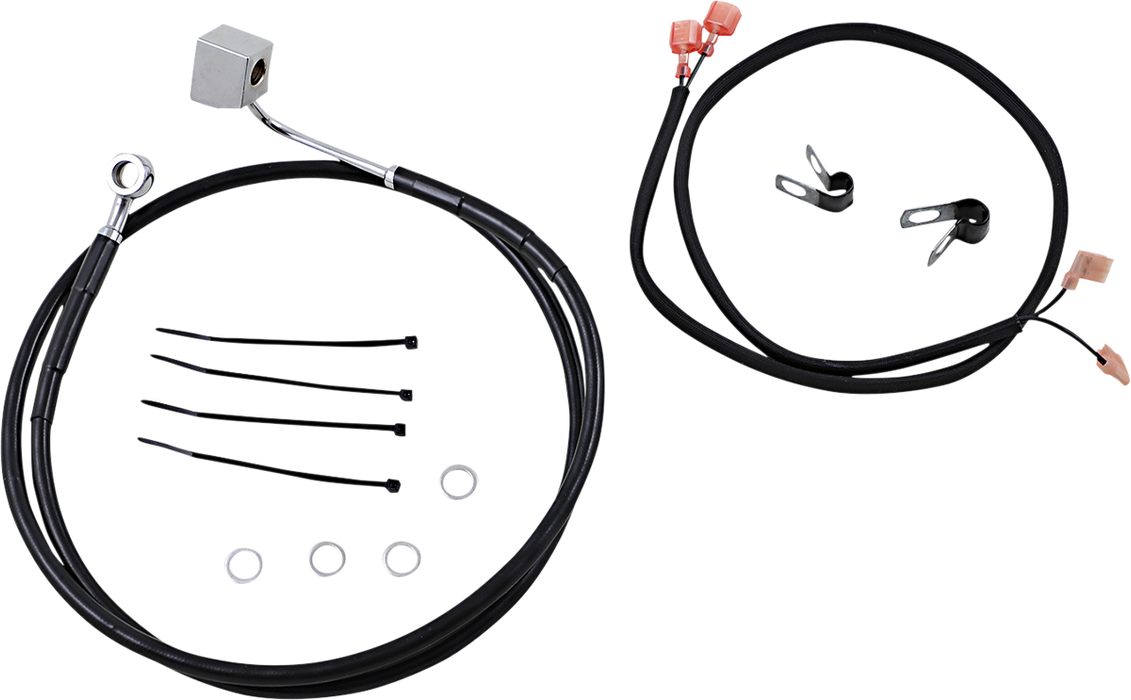DRAG SPECIALTIES Brake Line - Rear - Black 640220-BLK