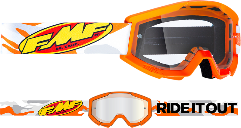 FMF PowerCore Goggles - Assault - Gray - Clear F-50050-00002 2601-3007