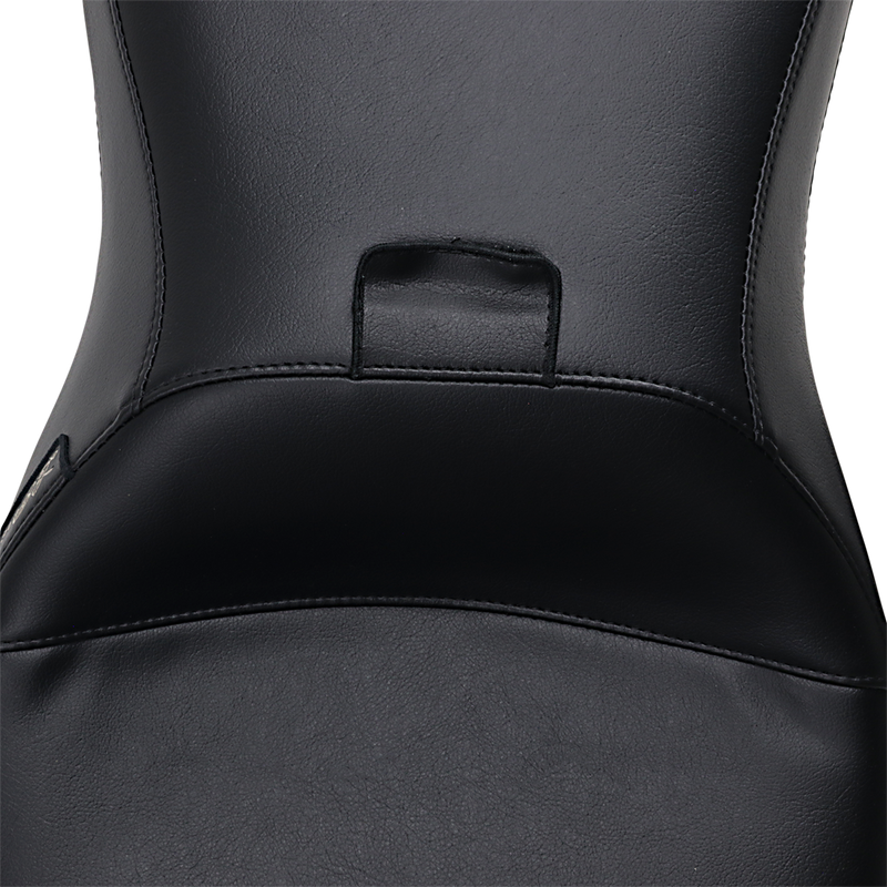 LE PERA Outcast Seat - 2-Up - With Backrest - Smooth - Black - FLH LK-997BR