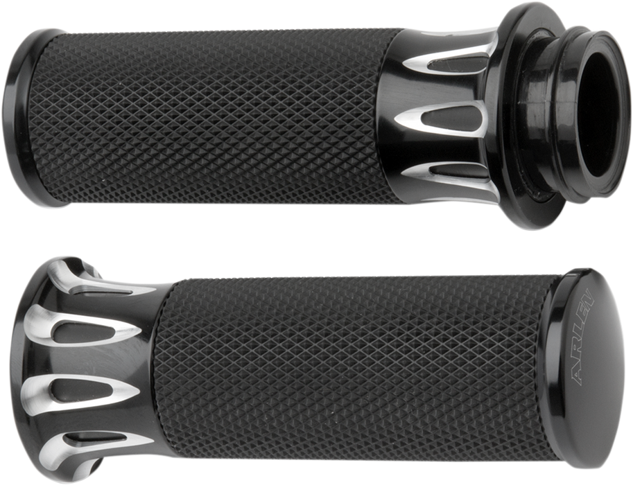 ARLEN NESS Grips - Deep Cut - TBW - Black 07-319