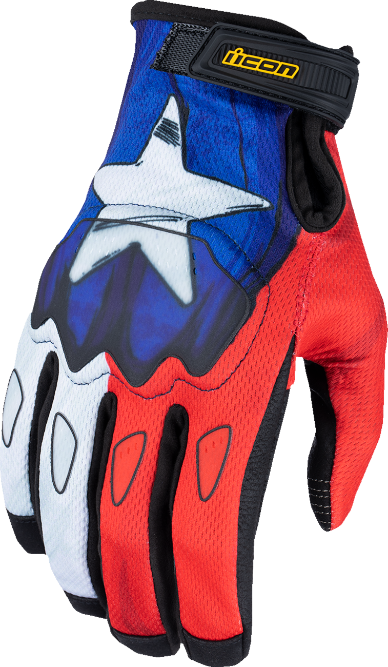 ICON Hooligan™ CE Tejas Libre Motorcycle Gloves - Blue - Large 3301-4718