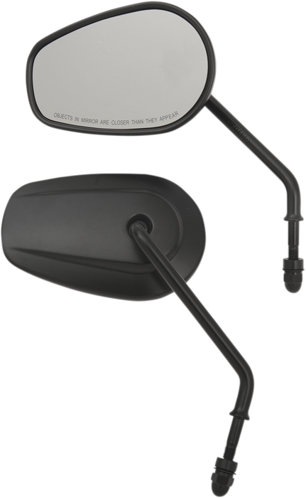 DRAG SPECIALTIES Replacement Mirrors - Long Stem - Black M60-6386MB