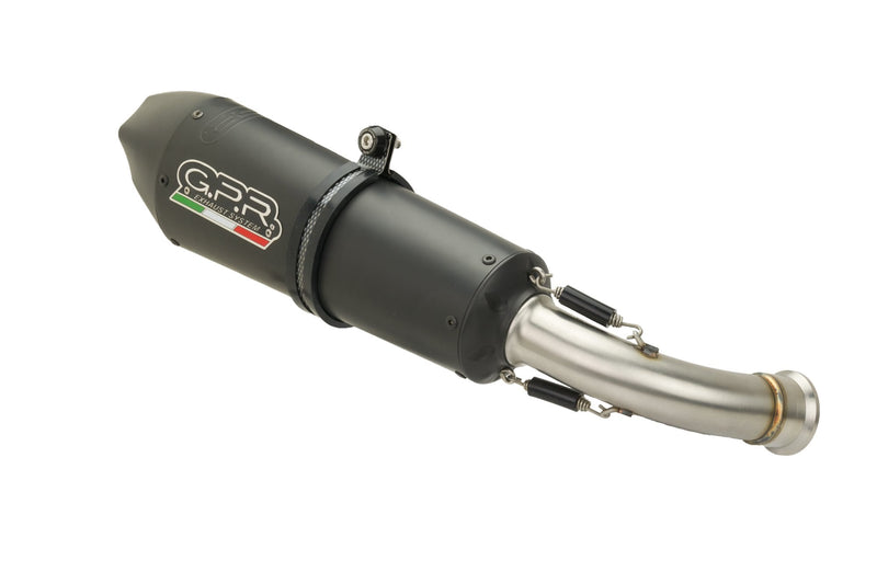 GPR Exhaust System Gilera Gp 800 2008-2013, Gpe Ann. Black titanium, Mid-Full System Exhaust Including Removable DB Killer