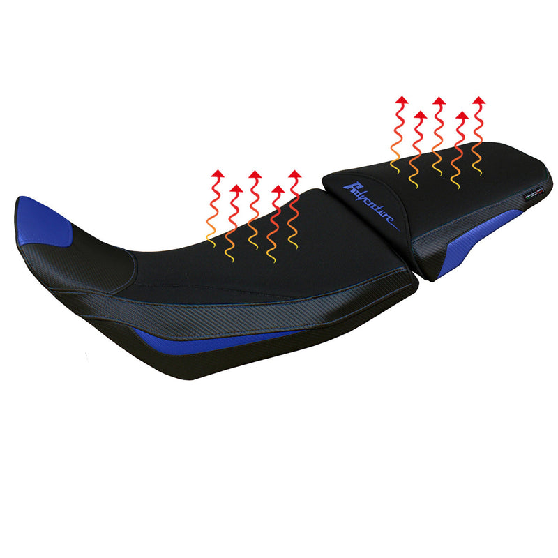 Honda Africa Twin Adv Sport 1100 2020-2024 Comfort Heat Seat Cover Tappezzeria Italia in Blue