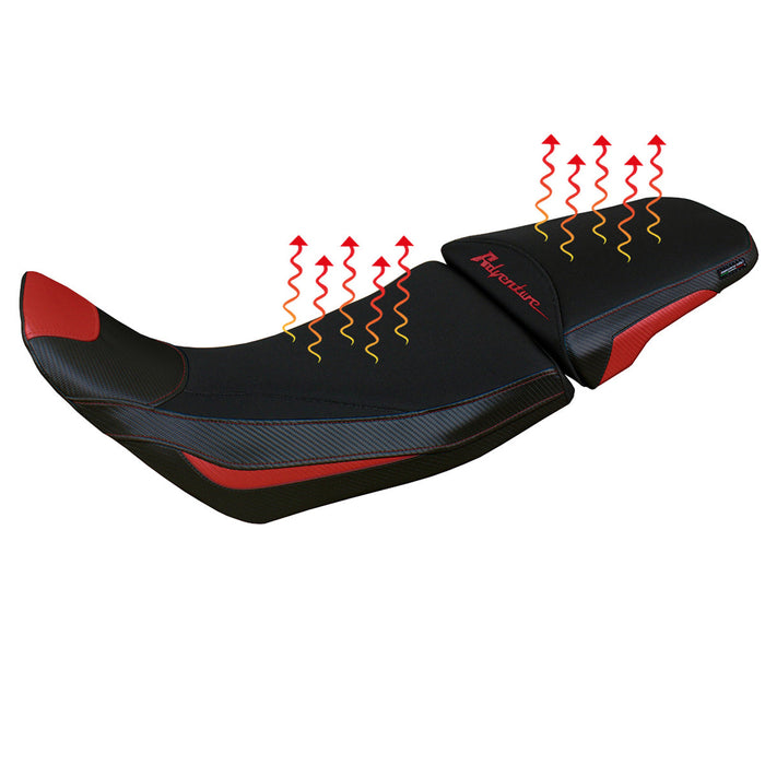 Honda Africa Twin Adv Sport 1100 2020-2024 Comfort Heat Seat Cover Tappezzeria Italia in Red