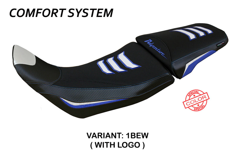 Honda Africa Twin ADV Sport 2020-2024 Seat Cover Tappezzeria Italia Comfort in Blue and White