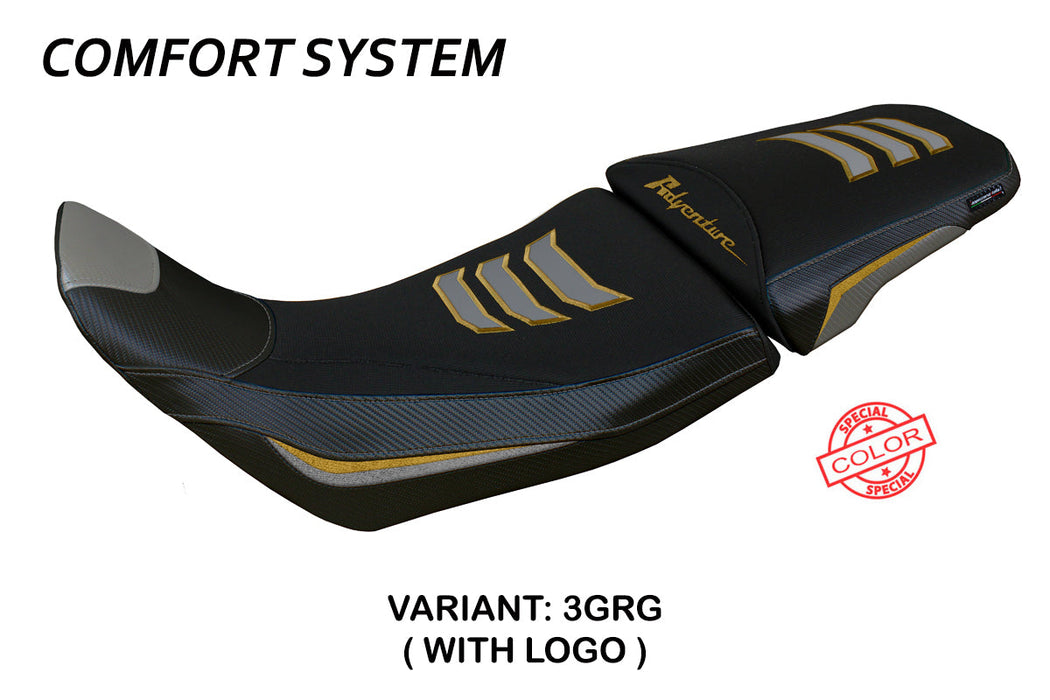 Honda Africa Twin ADV Sport 2020-2024 Seat Cover Tappezzeria Italia Comfort in Grey and Gold