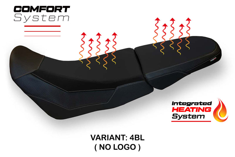 Honda Africa Twin 1000 Adventure 2018-2019 Comfort Heated Seat Cover Tappezzeria Italia in Black