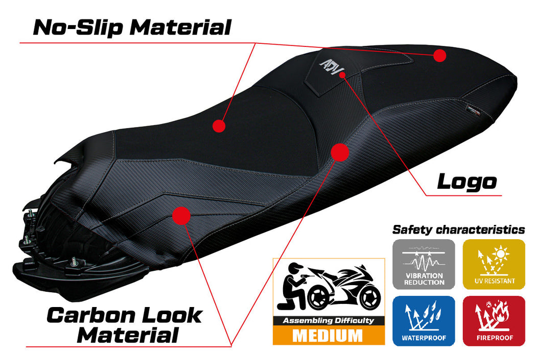 Honda ADV 350 2022-2024 Seat Cover Tappezzeria Italia in Black