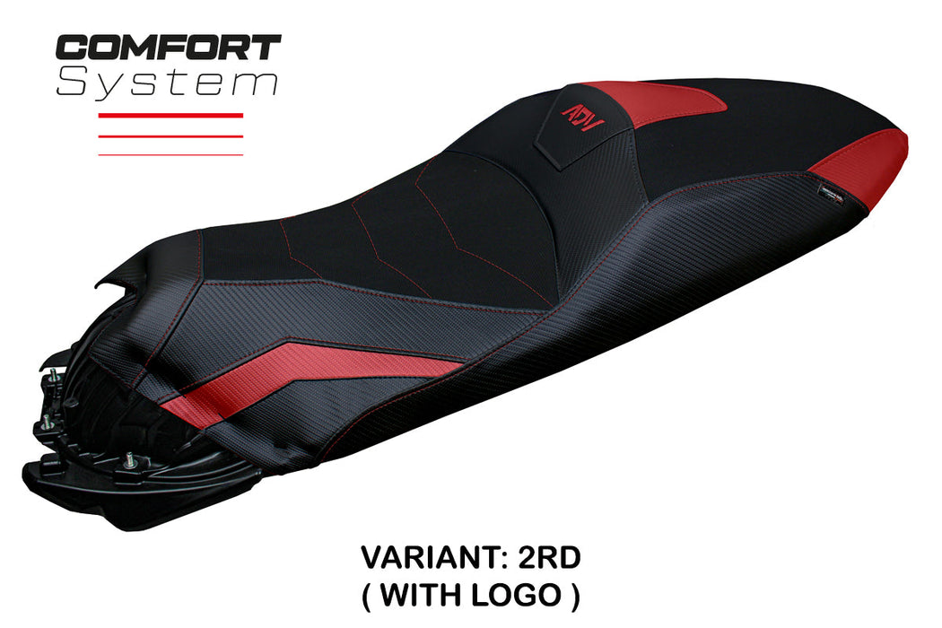 Honda ADV 350 2022-2024 Seat Cover Tappezzeria Italia Comfort in Red and Black