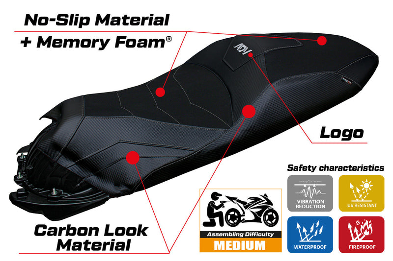 Honda ADV 350 2022-2024 Seat Cover Tappezzeria Italia Comfort in Black