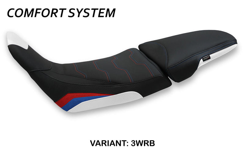 Honda Africa Twin 1100 2020-2024 Seat Cover Tappezzeria Italia Comfort White, Red and Blue