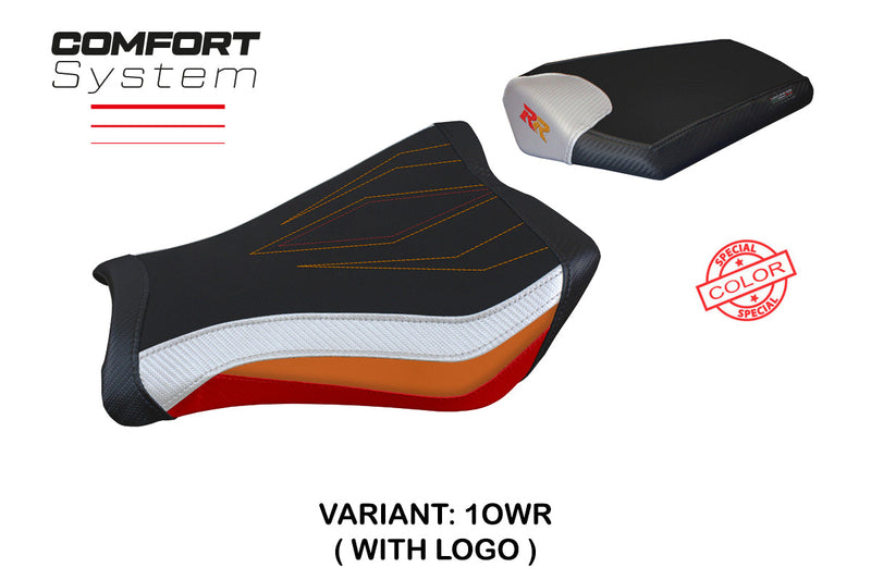 Honda CBR1000RR 2008-2016 Seat Cover Tappezzeria Italia Comfort in Orange White Red