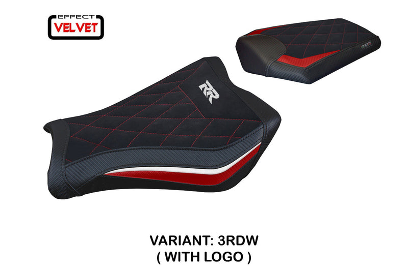 Honda CBR1000RR 2008-2016 Seat Cover Tappezzeria Italia in Red and White Diamond