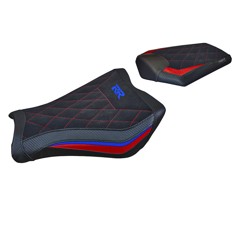 Honda CBR1000RR 2008-2016 Seat Cover Tappezzeria Italia Comfort in Red and Blue Diamond