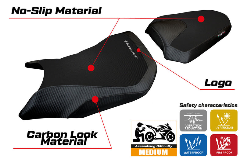 Honda CB500 Hornet 2024 Seat Cover Tappezzeria Italia Black