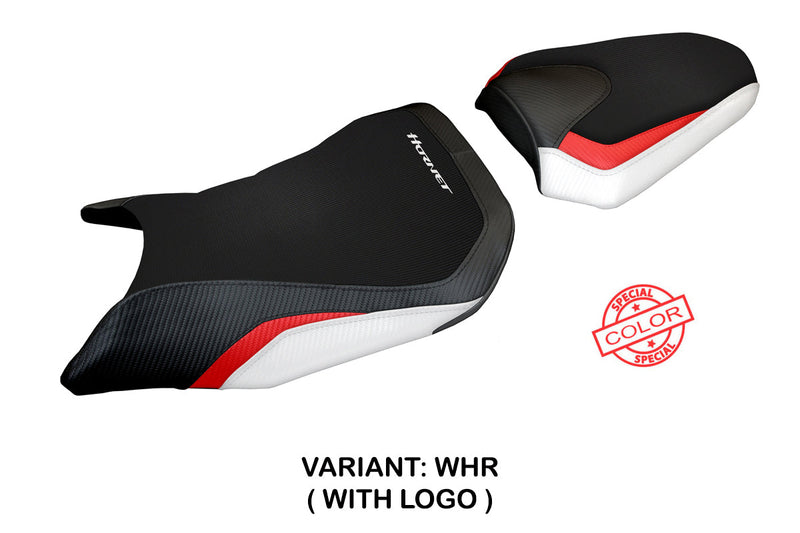 Honda CB500 Hornet 2024 Seat Cover Tappezzeria Italia White Red and Black