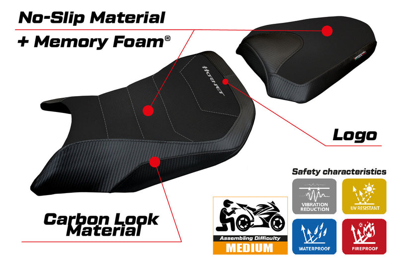 Honda CB500 Hornet 2024 Seat Cover Tappezzeria Italia Comfort Black