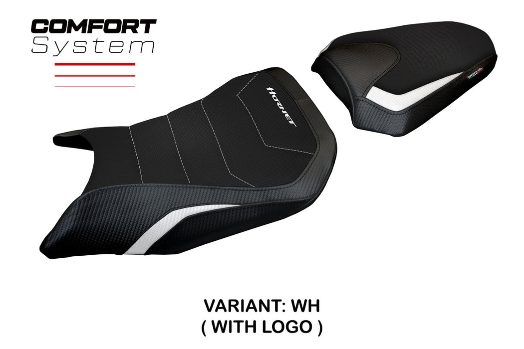 Honda CB500 Hornet 2024 Seat Cover Tappezzeria Italia Comfort White and Black