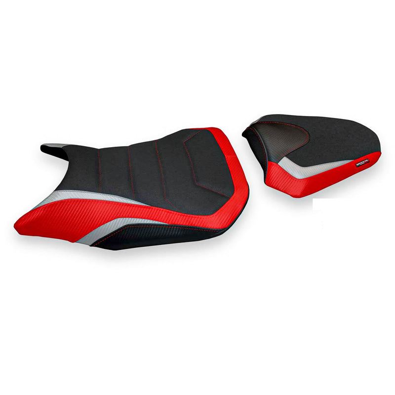 Honda CB500F 2016-2023 Seat Cover Tappezzeria Italia Ultragrip in Red and Silver