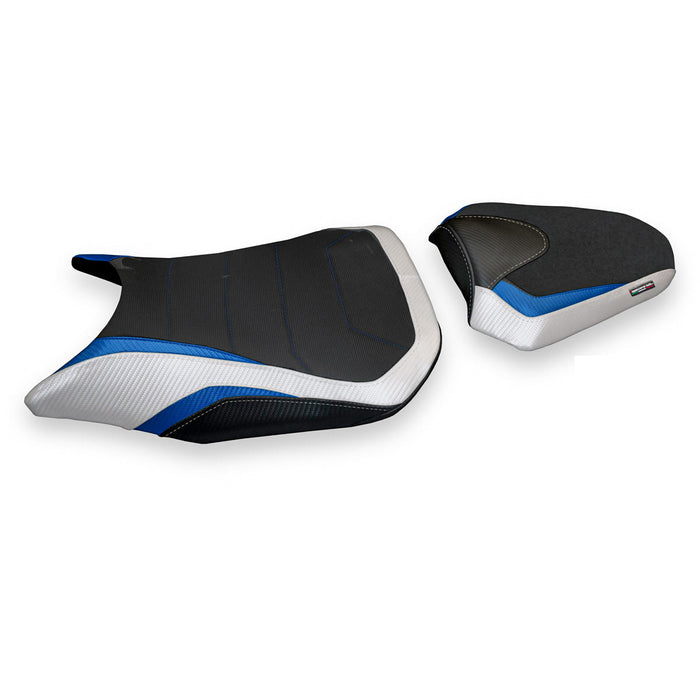 Honda CB500F 2016-2023 Seat Cover Tappezzeria Italia Comfort in White and Blue