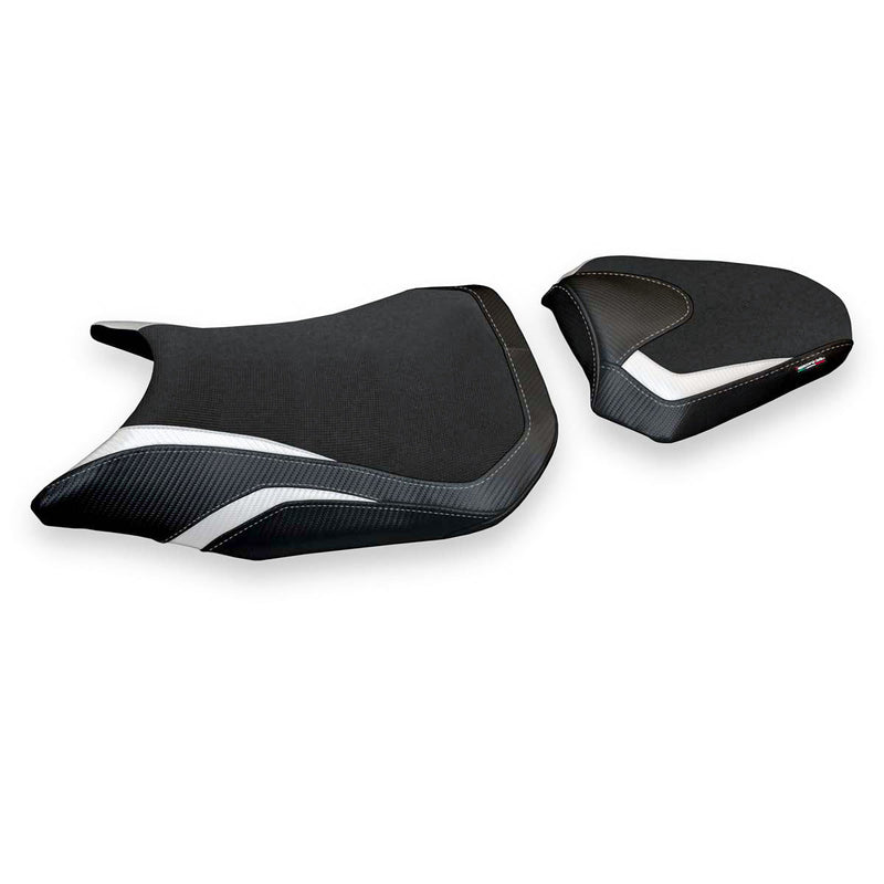 Honda CB500F 2016-2023 Seat Cover Tappezzeria Italia in White and Black