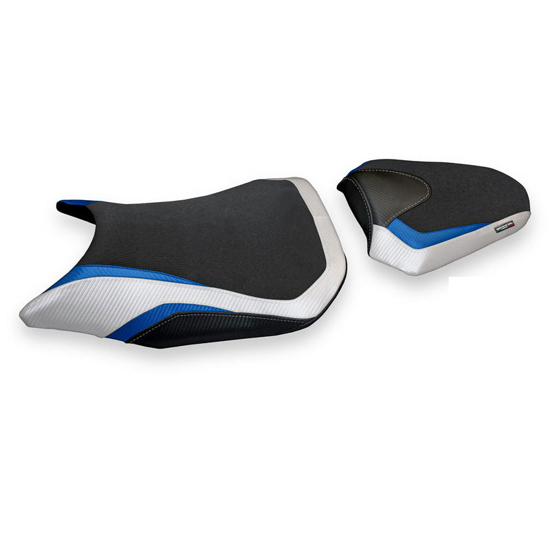 Honda CB500F 2016-2023 Seat Cover Tappezzeria Italia in White and Blue