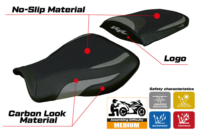 Honda CBR 600 RR 2007-2024 Seat Cover Tappezzeria Grey Black