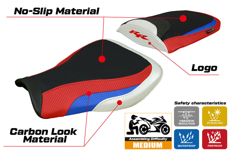 Honda CBR 600 RR 2007-2024 Seat Cover Tappezzeria White Red Blue