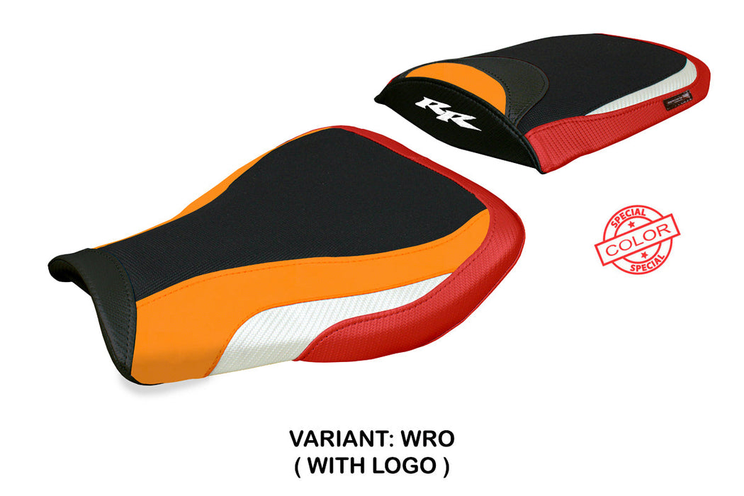 Honda CBR 600 RR 2007-2024 Seat Cover Tappezzeria White Red Orange