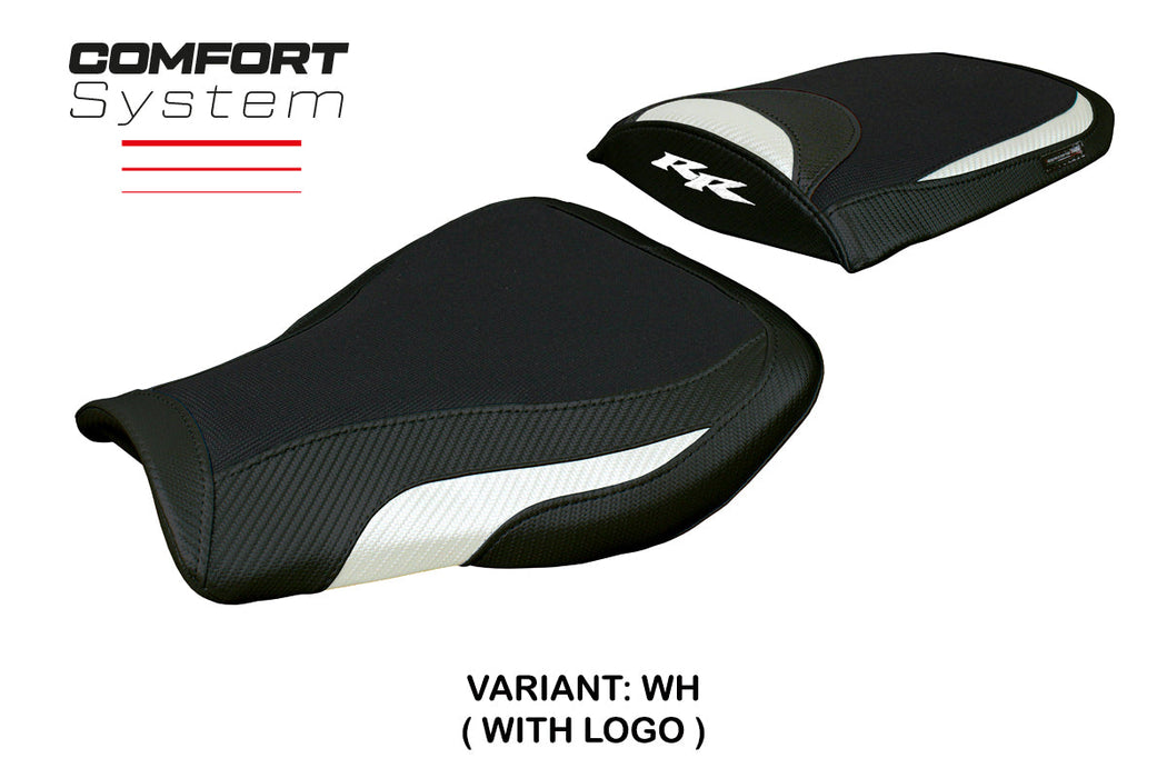 Honda CBR 600 RR 2007-2024 Seat Cover Tappezzeria Comfort White Black