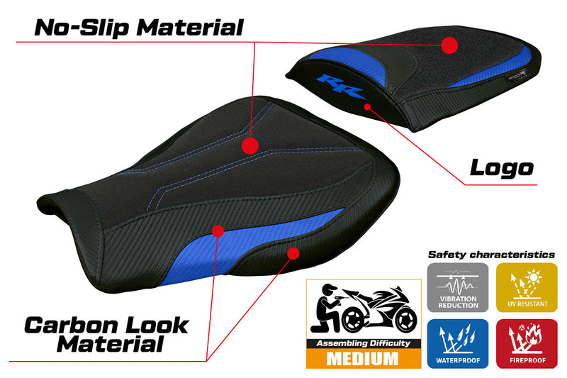 Honda CBR 600 RR 2007-2024 Seat Cover Tappezzeria Ultragrip Blue Black