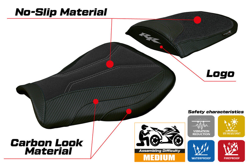 Honda CBR 600 RR 2007-2024 Seat Cover Tappezzeria Ultragrip Black