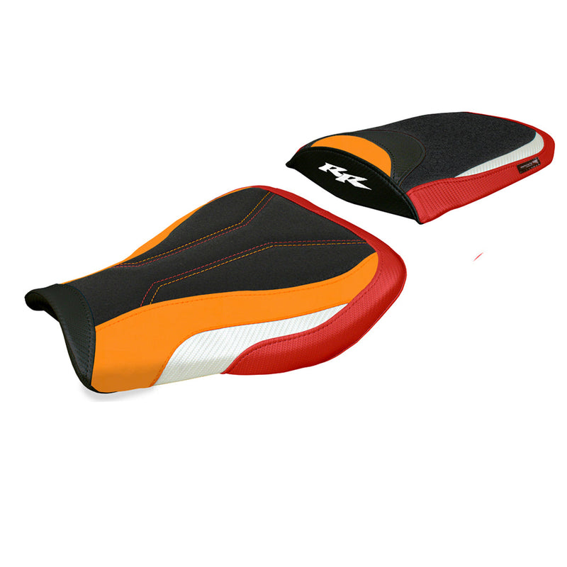 Honda CBR 600 RR 2007-2024 Seat Cover Tappezzeria Ultragrip White Red Orange
