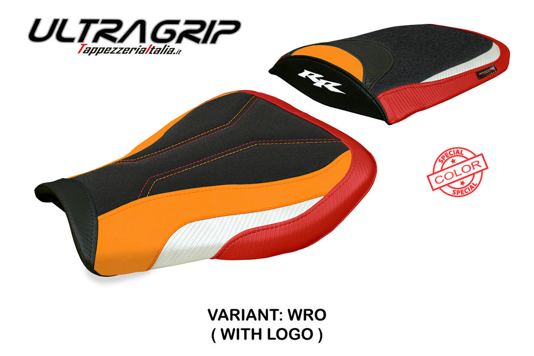 Honda CBR 600 RR 2007-2024 Seat Cover Tappezzeria Ultragrip White Red Orange